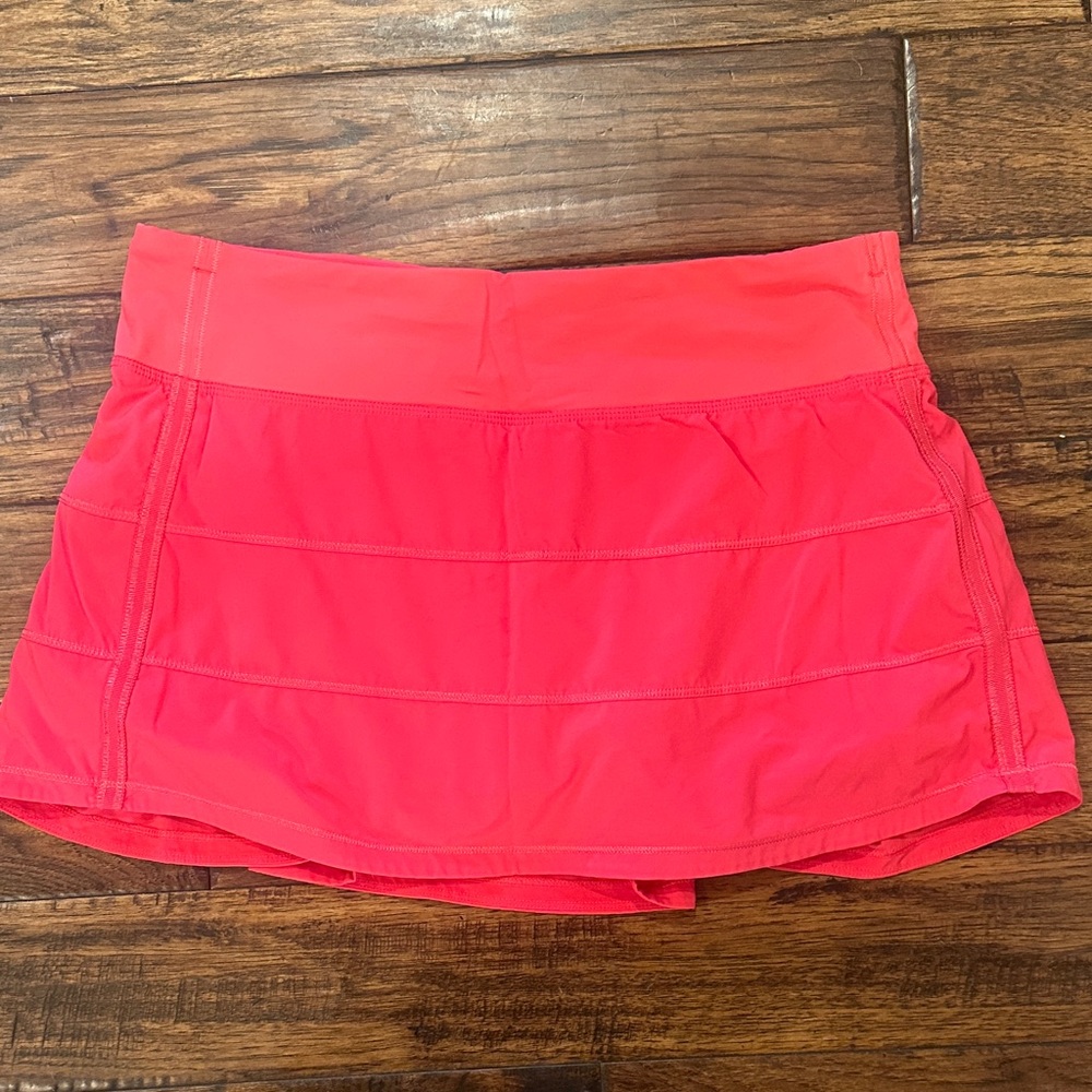 Lululemon pink pace rival tennis skirt